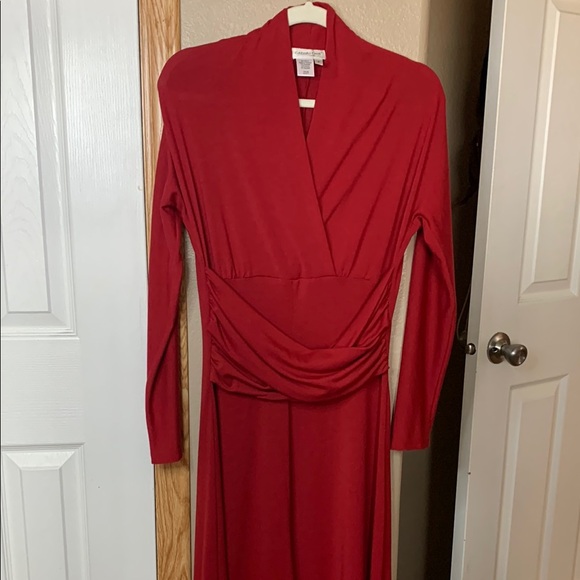 Coldwater Creek Red Maxi Dress EUC - Picture 4 of 6